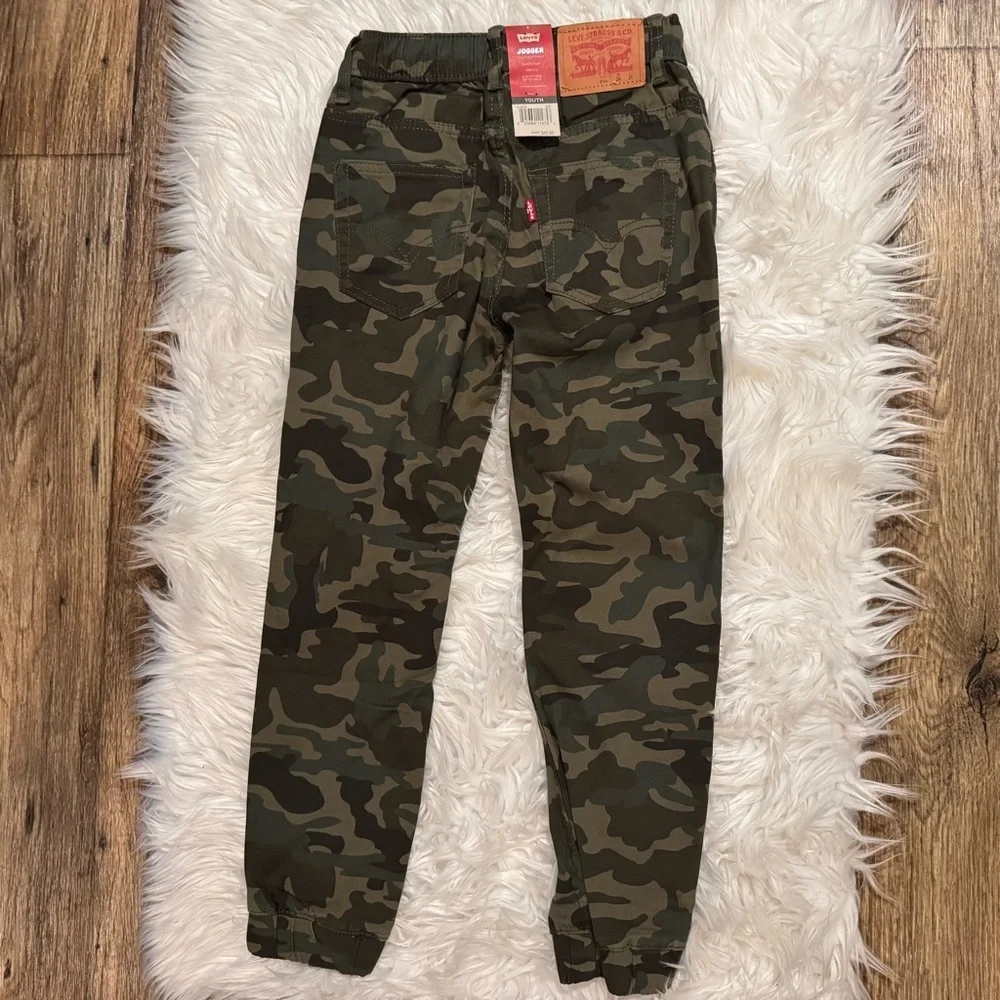 Levi’s‎ Boys Size 8 Green Camo Slim Stretch Jogger Pants NWT